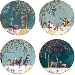 Portmeirion Woodland Tales Set of 4 Plates, Assorted Outlet