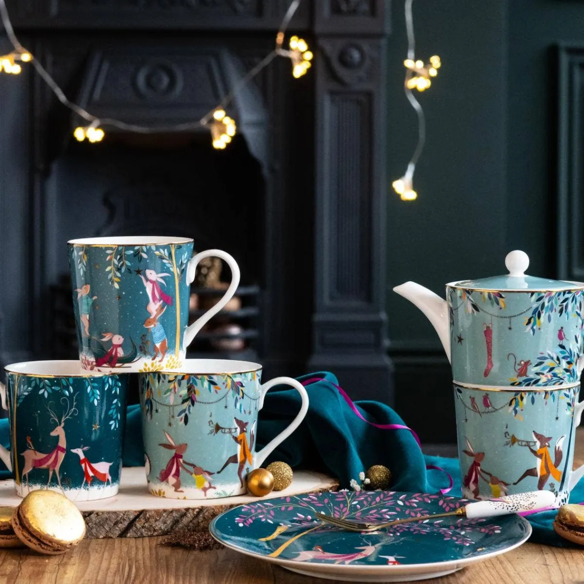Portmeirion Woodland Tales Set of 4 Plates, Assorted Outlet
