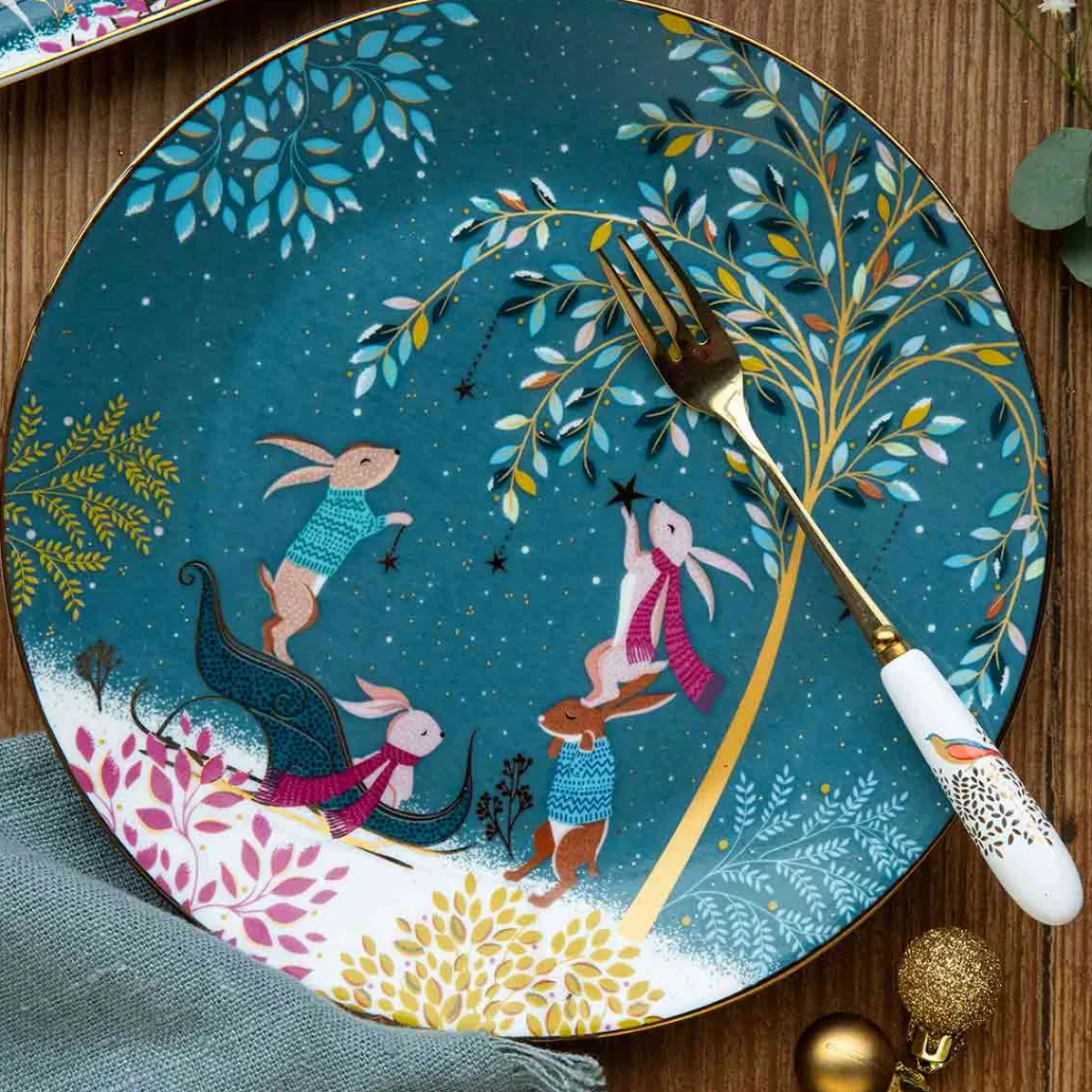 Portmeirion Woodland Tales Set of 4 Plates, Assorted Outlet