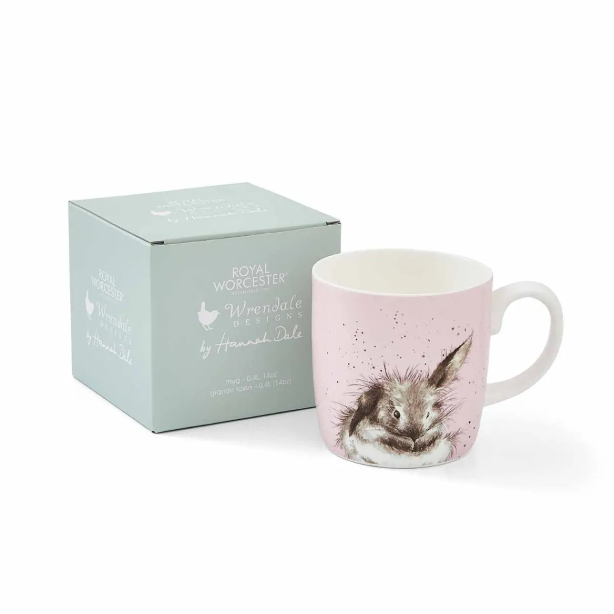 Royal Worcester Wrendale Designs Bathtime Bunny Mug Hot