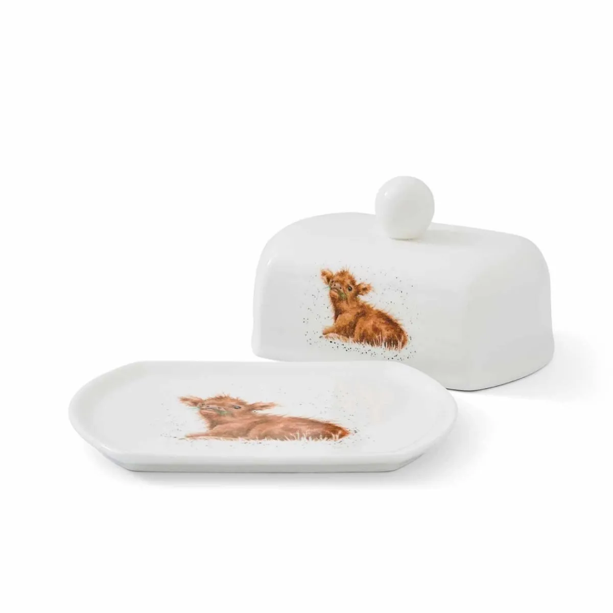 Royal Worcester Wrendale Designs Calf Butter Dish Clearance