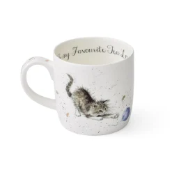 Royal Worcester Wrendale Designs Cat and Mouse Personalised Mug Hot