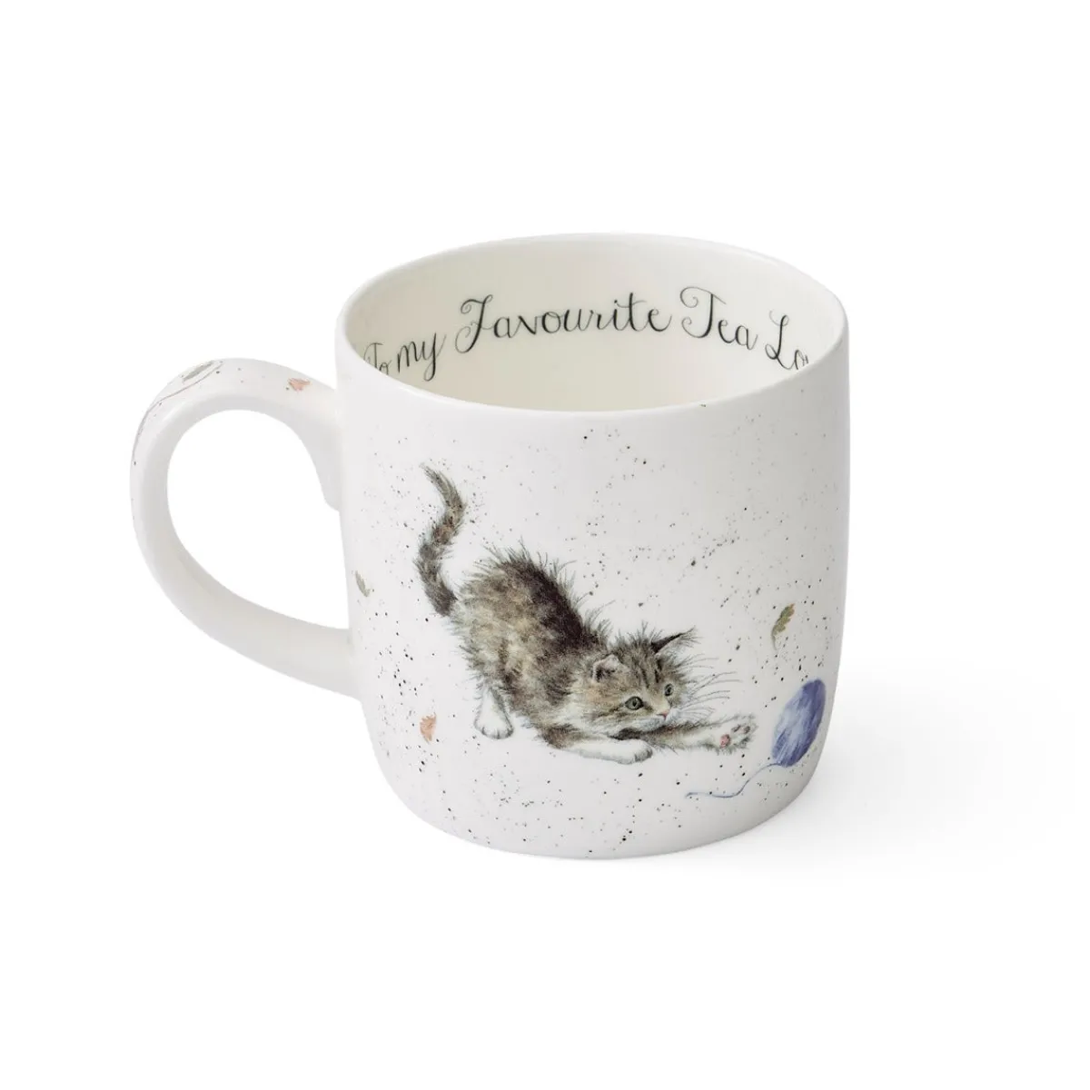 Royal Worcester Wrendale Designs Cat and Mouse Personalised Mug Hot