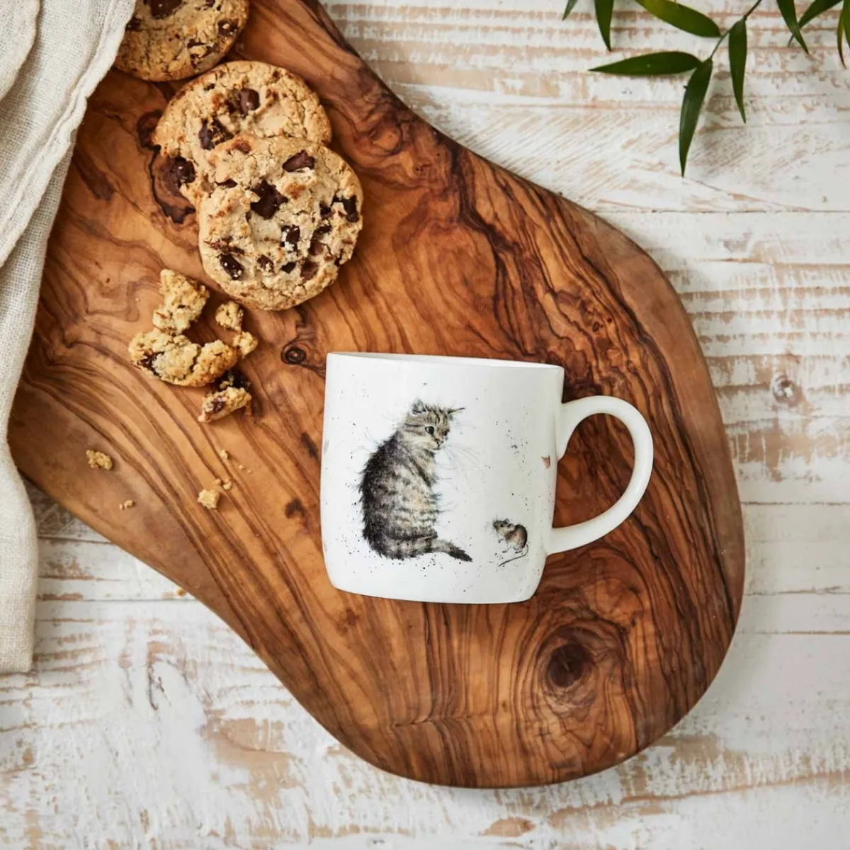 Royal Worcester Wrendale Designs Cat and Mouse Personalised Mug Hot