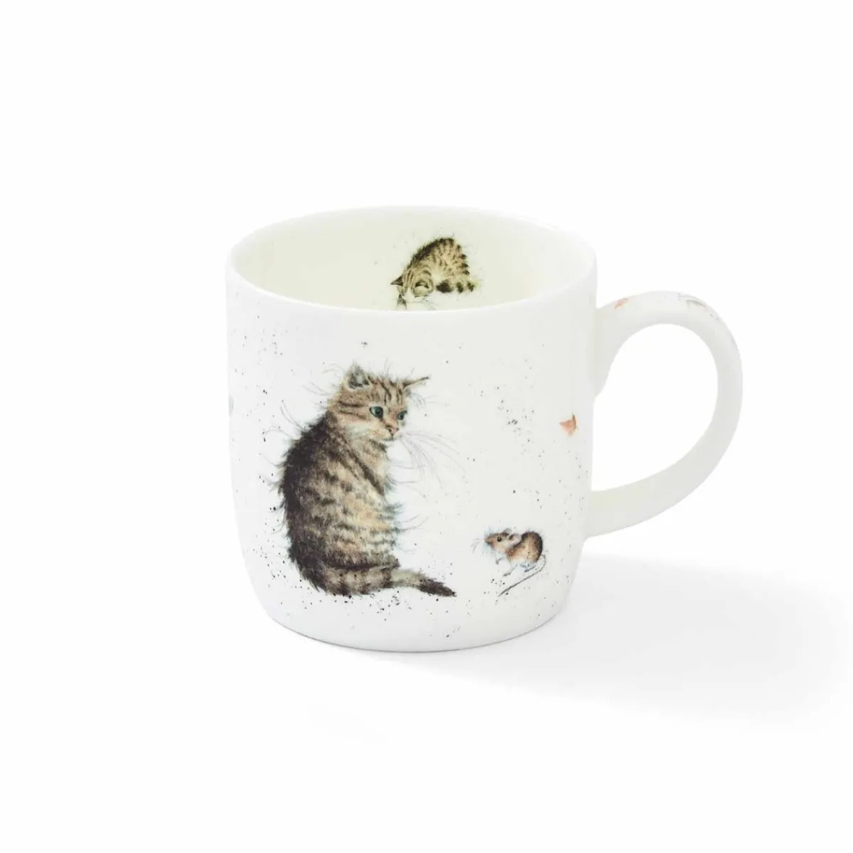 Royal Worcester Wrendale Designs Cat and Mouse Personalised Mug Hot