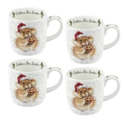 Royal Worcester Wrendale Designs Cookies for Santa, set of 4 Discount