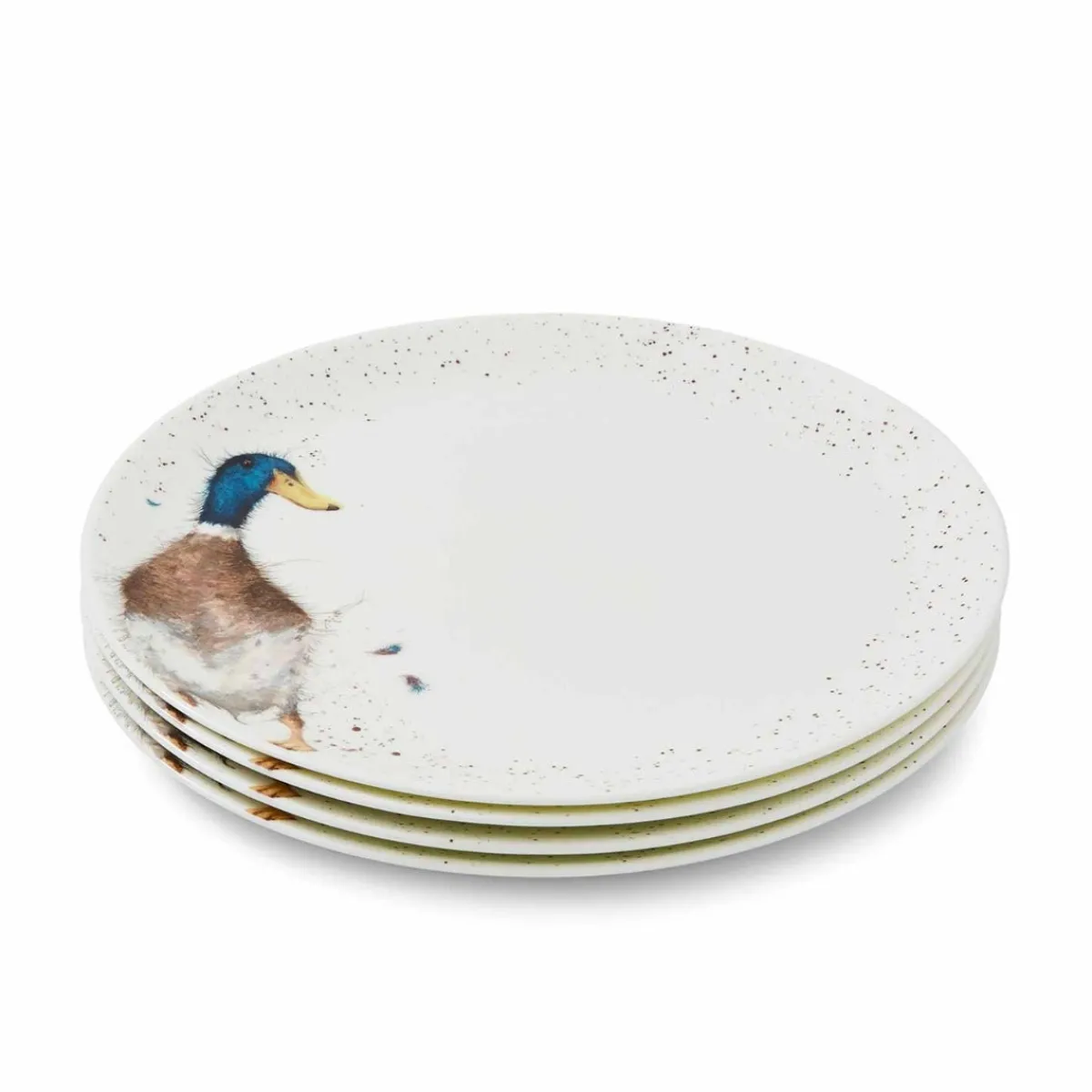 Royal Worcester Wrendale Designs Duck Set of 4 Coupe Plates Best