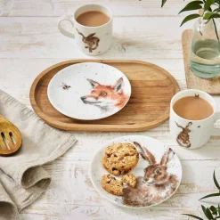 Royal Worcester Wrendale Designs Fox & Hare Coupe Side Plates Outlet