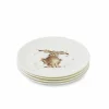 Royal Worcester Wrendale Designs Hare Set of 4 Coupe Plates Fashion