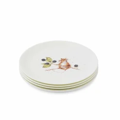 Royal Worcester Wrendale Designs Mouse Set of 4 Coupe Plates Discount