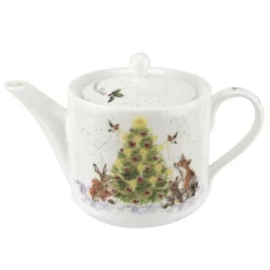 Royal Worcester Wrendale Designs Oh Christmas Tree 1pt Teapot Clearance