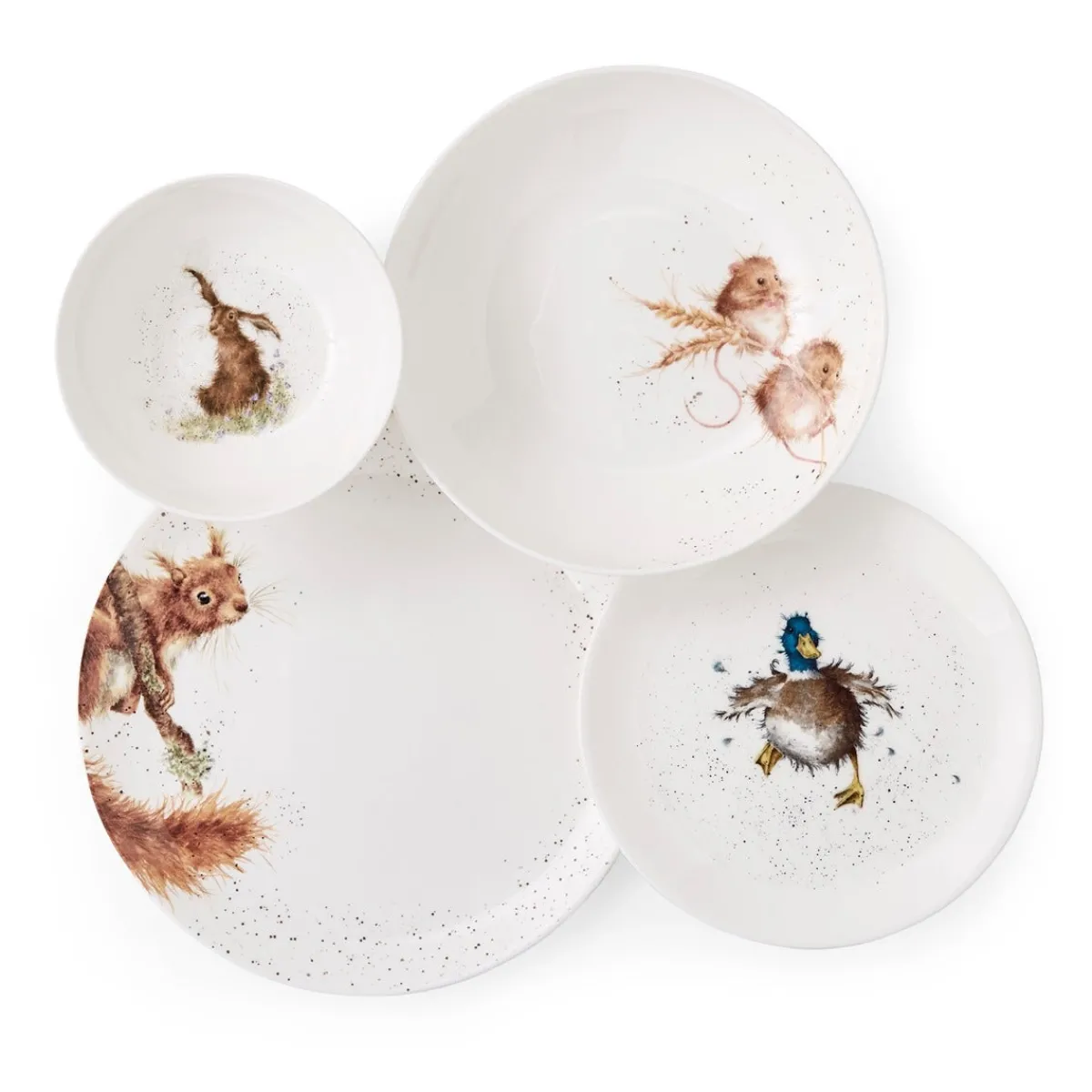 Royal Worcester Wrendale Designs 16-Piece Tableware Set New
