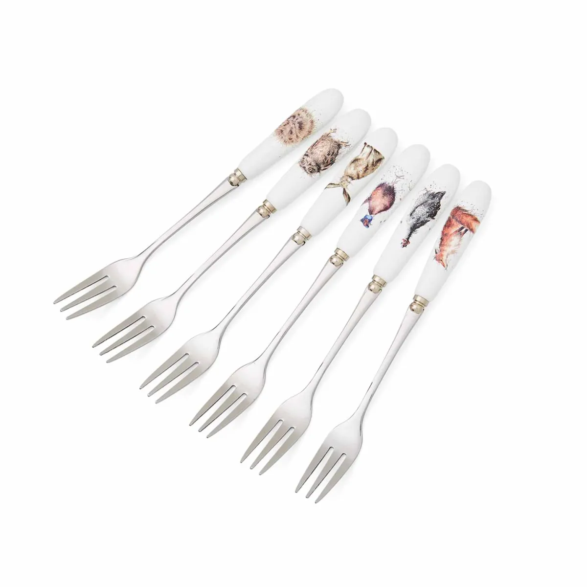 Royal Worcester Wrendale Designs Set of 6 Pastry Forks Sale