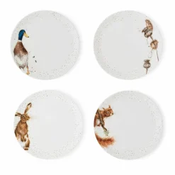 Royal Worcester Wrendale Designs Set of 4 Coupe Plates Discount