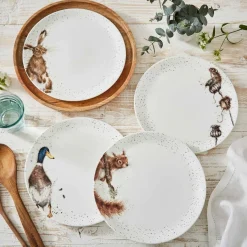Royal Worcester Wrendale Designs Set of 4 Coupe Plates Discount