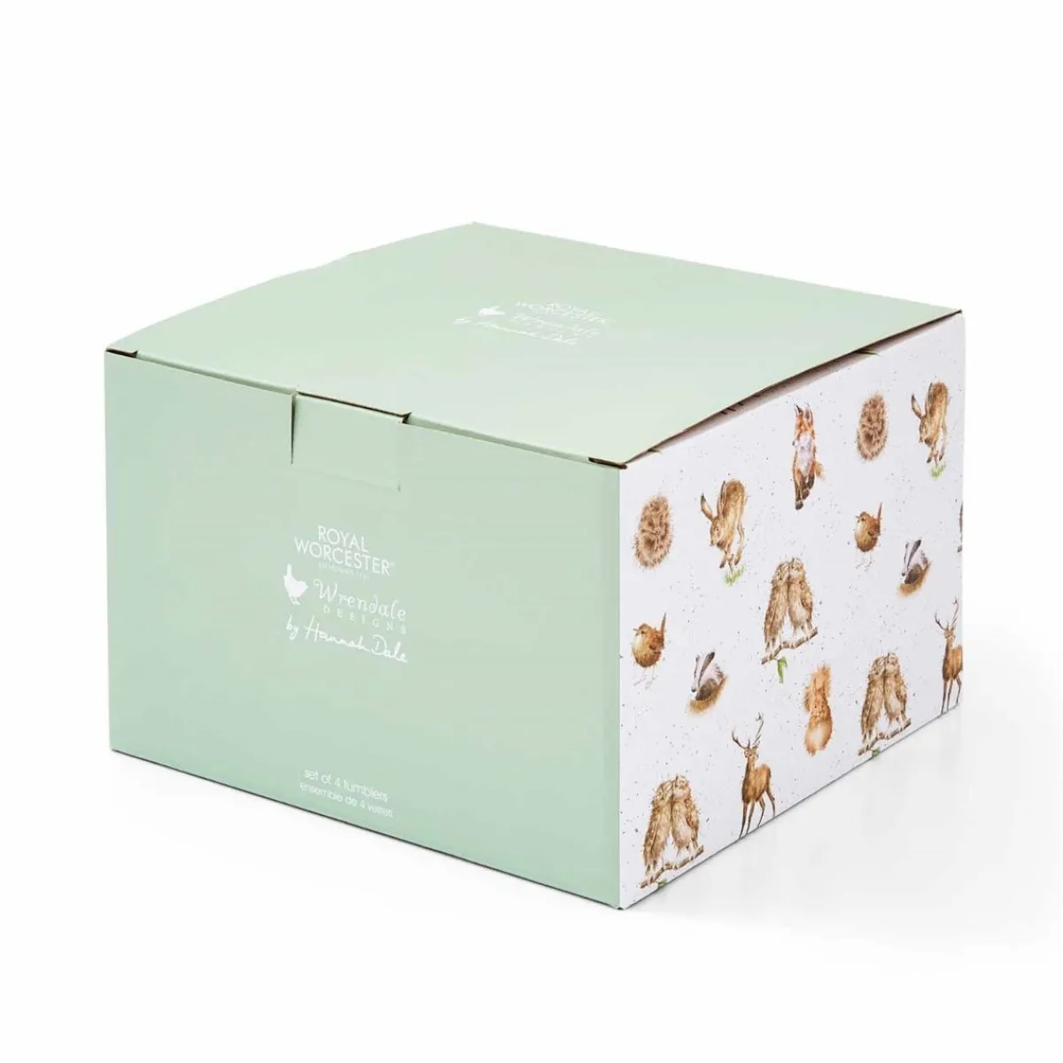 Royal Worcester Wrendale Designs Set of 4 Animal Tumblers Outlet