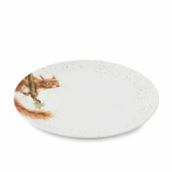 Royal Worcester Wrendale Designs Squirrel 4 Coupe Plates,26cm New