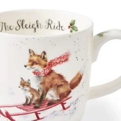Royal Worcester Wrendale Designs The Sleigh Ride Mug Outlet