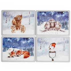 Pimpernel Wrendale Designs Winter Sky 4 Placemats Sale