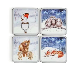 Pimpernel Wrendale Designs Winter Sky 4 Coasters Online