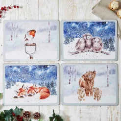 Pimpernel Wrendale Designs Winter Sky 4 Placemats Sale