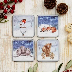 Pimpernel Wrendale Designs Winter Sky 4 Coasters Online