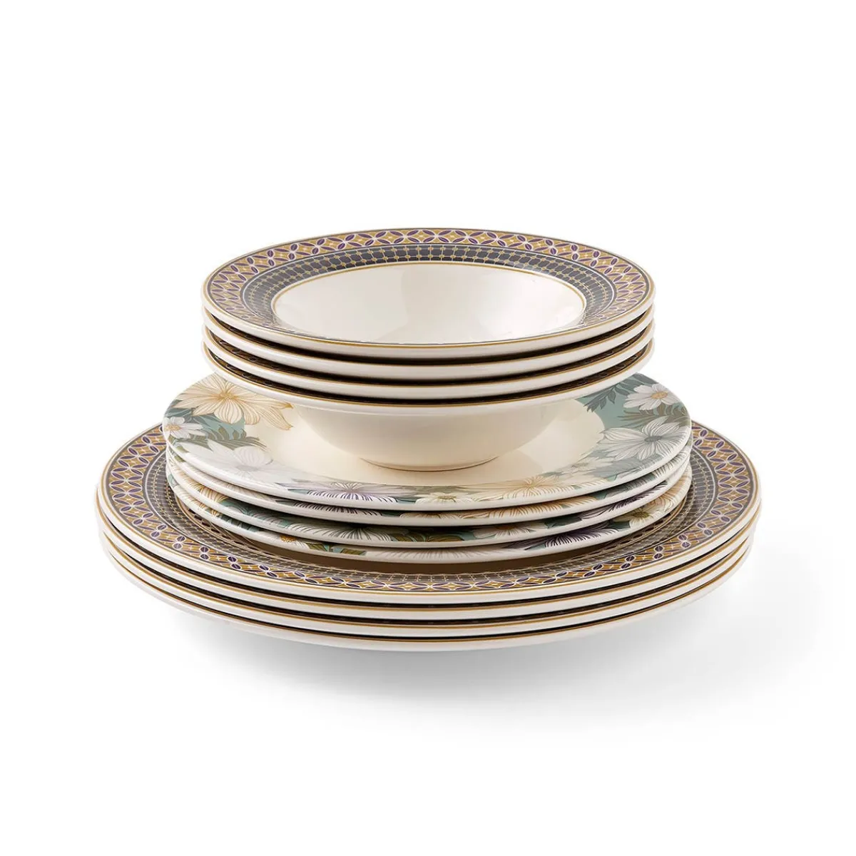 Portmeirion Atrium Mixed 12 Piece Dinner Set Outlet