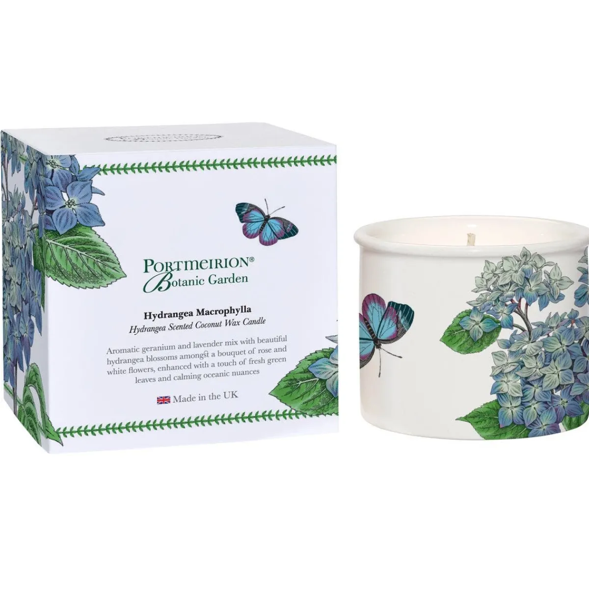 Botanic Garden Hydrangea Ceramic Candle Outlet