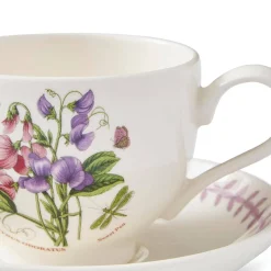 Portmeirion Botanic Garden Meadow Breakfast Teacup & Saucer, Sweet Pea Clearance