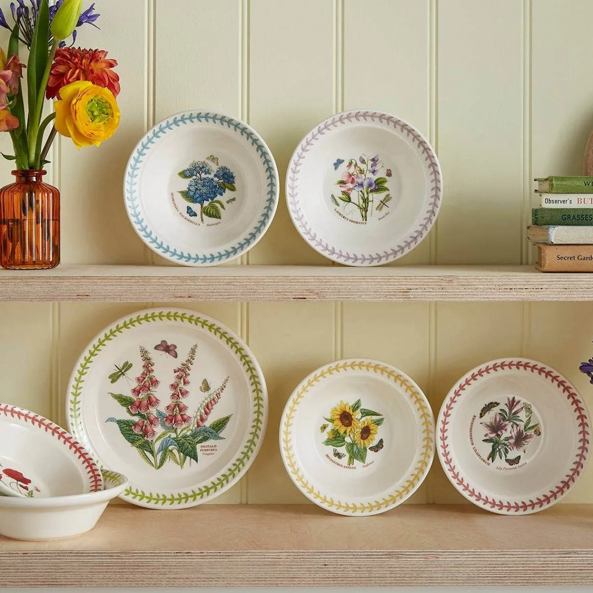 Portmeirion Botanic Garden Meadow Oatmeal Bowl, Foxglove Discount