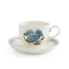 Portmeirion Botanic Garden Meadow Teacup & Saucer, Hydrangea New