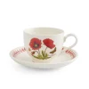 Portmeirion Botanic Garden Meadow Teacup & Saucer, Poppy Sale