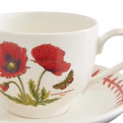 Portmeirion Botanic Garden Meadow Teacup & Saucer, Poppy Sale