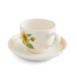 Portmeirion Botanic Garden Meadow Teacup & Saucer, Sunflower Clearance