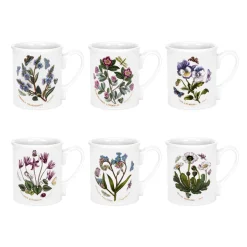 Portmeirion Botanic Garden Set of 6 Breakfast Mugs Sale