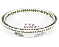 Portmeirion Botanic Garden Set of 2 Small Oval Nesting Bowls Clearance