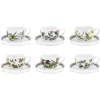 Portmeirion Botanic Garden Set of 6 Teacups & Saucers Clearance