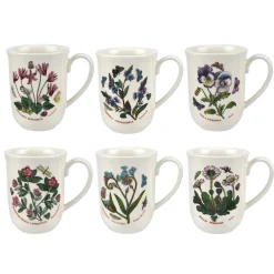Portmeirion Botanic Garden Set of 6 Tulip Beaker Mugs Clearance