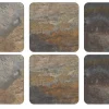 Pimpernel Earth Slate Set of 6 Coasters Online