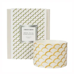 Fired Earth White Tea & Pomegranate Candle L Discount