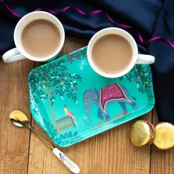 Pimpernel India Mug & Tray Set, Elephant's Oasis New