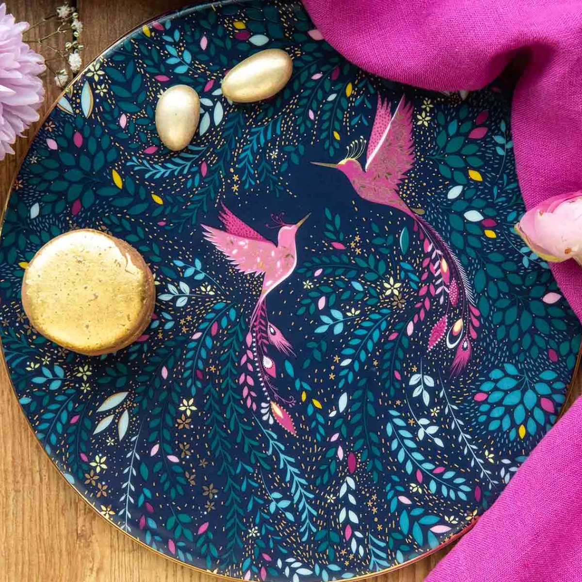 Portmeirion India Serving Plate, Hummingbird Paradise Clearance