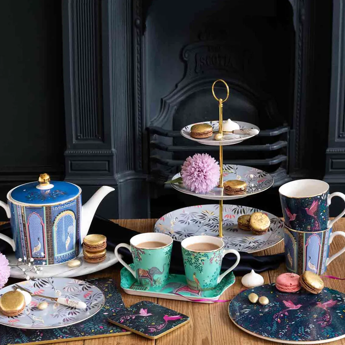 Portmeirion India Serving Plate, Hummingbird Paradise Clearance