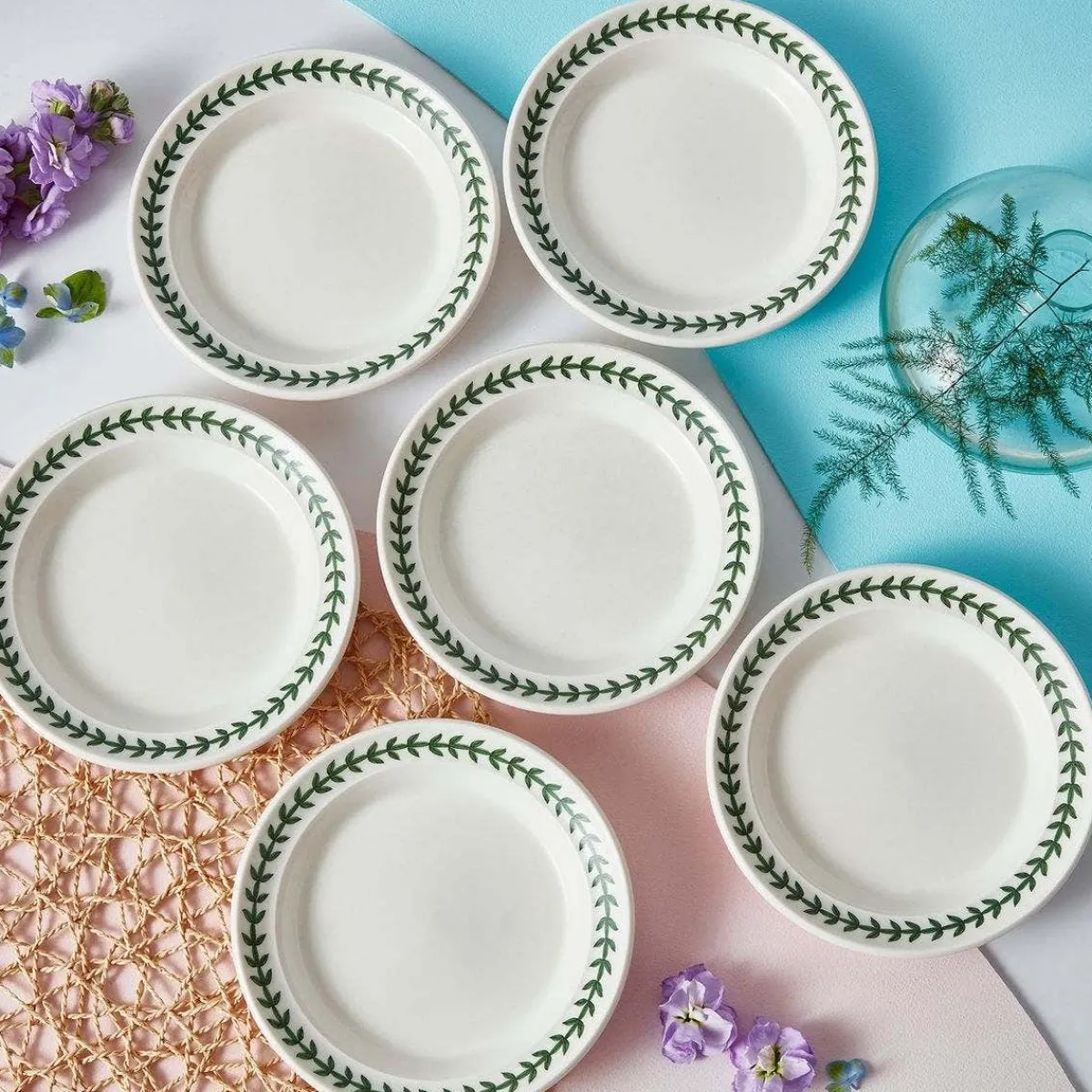 Portmeirion Laurel Leaf Set of 6 Side Plates Sale