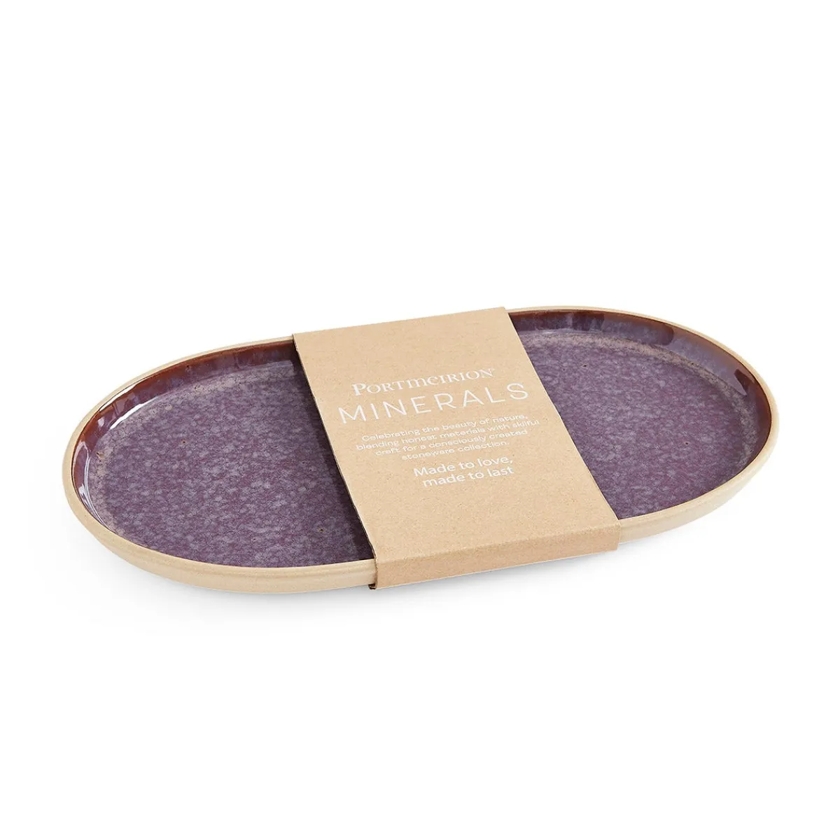 Portmeirion Minerals Medium Oval Platter, Amethyst Clearance