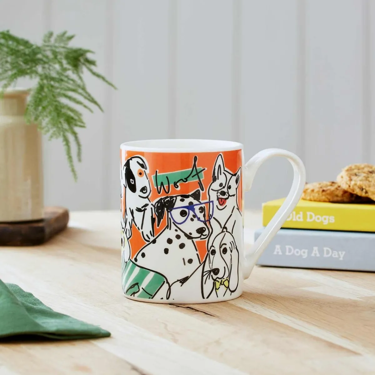 Portmeirion Mug Meirion Dogs Mug, Bright Orange Outlet