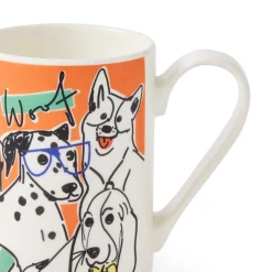 Portmeirion Mug Meirion Dogs Mug, Bright Orange Outlet