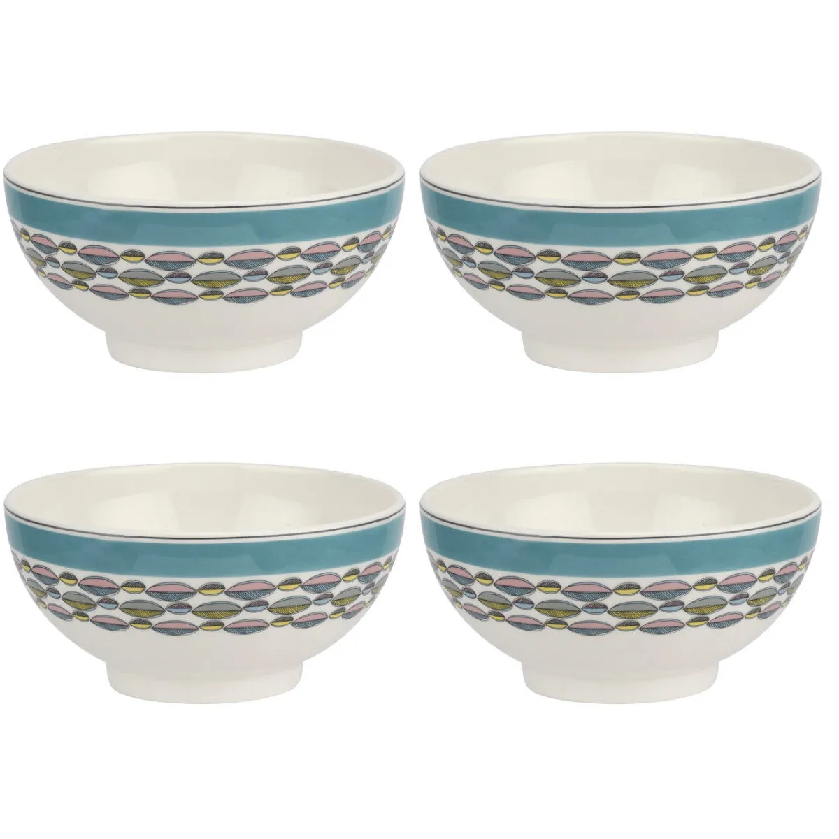Portmeirion Westerly Turquoise 6 Inch Cereal Bowls Set of 4 Online