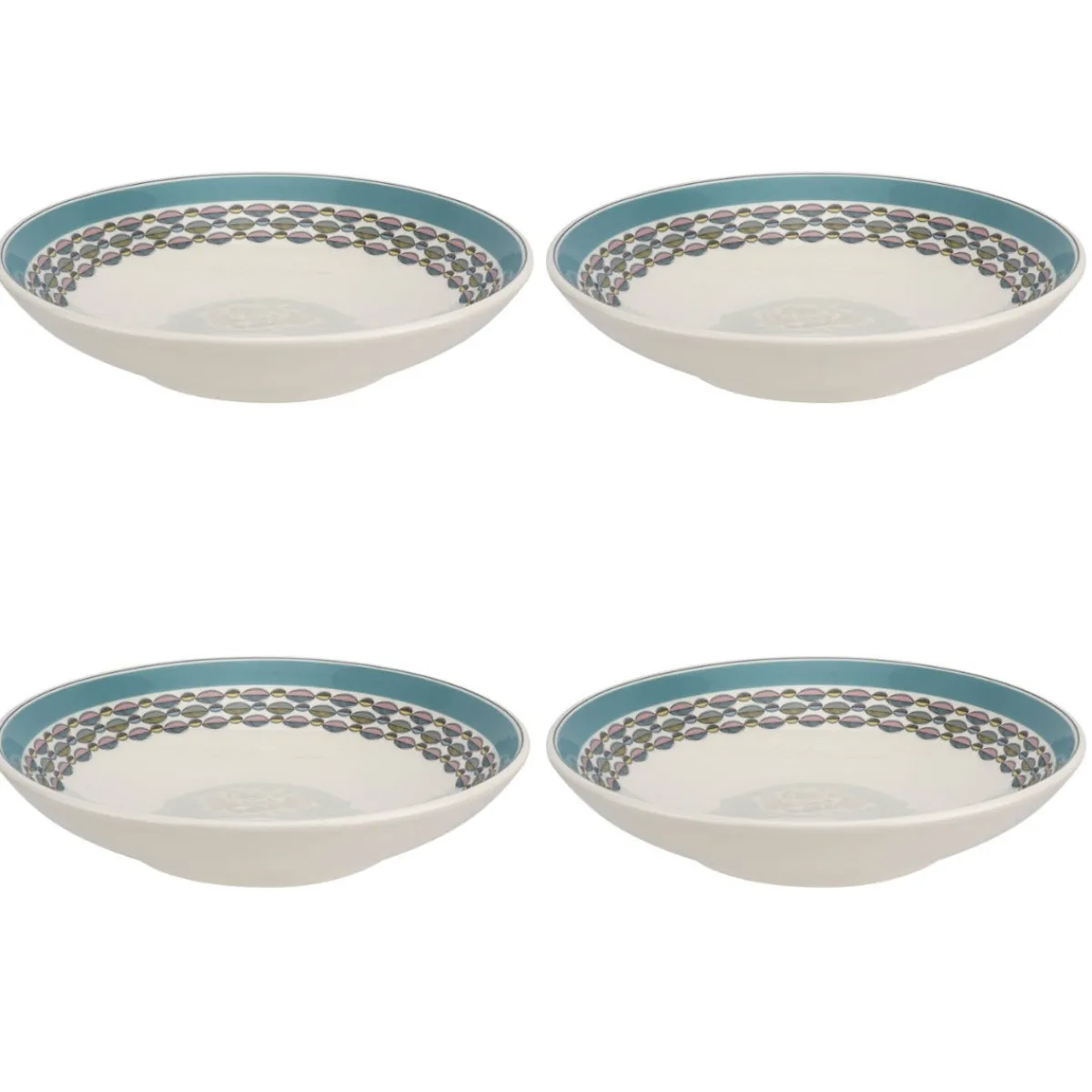 Portmeirion Westerly Turquoise 8.5 Inch Pasta Bowl Set of 4 Best