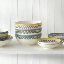 Portmeirion Westerly Yellow 5.8 Inch Inch Cereal Bowls Set of 4 New
